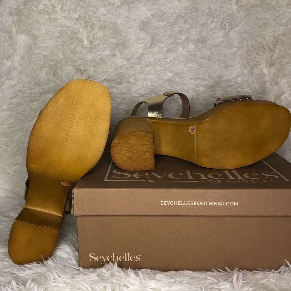 Seychelles Women's Tan and Brown Platform Heels NIB SIZE 9.5 - Picture 13 of 16